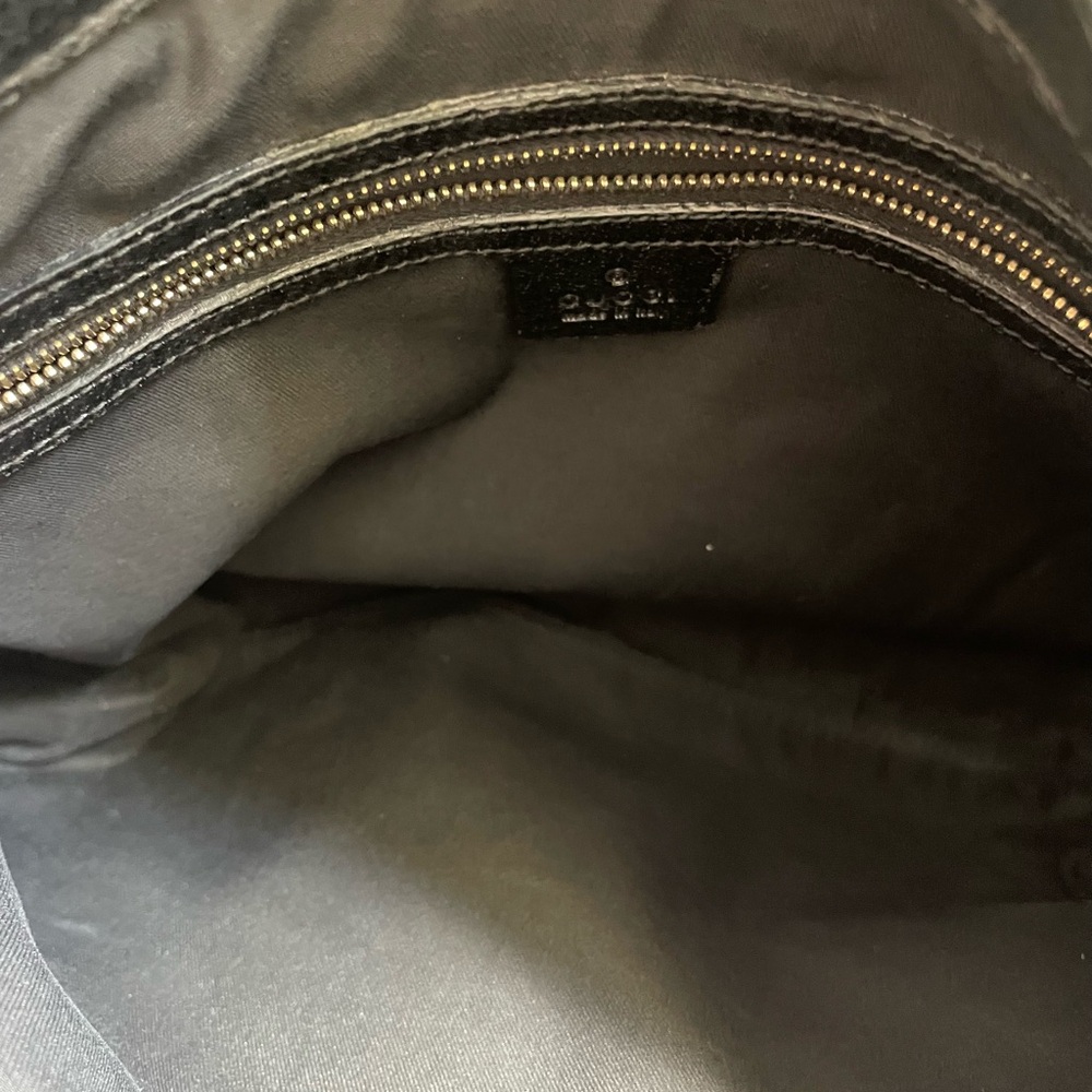 Gucci Creole hobo bag in black canvas with gold hardware - Picture 6 of 16